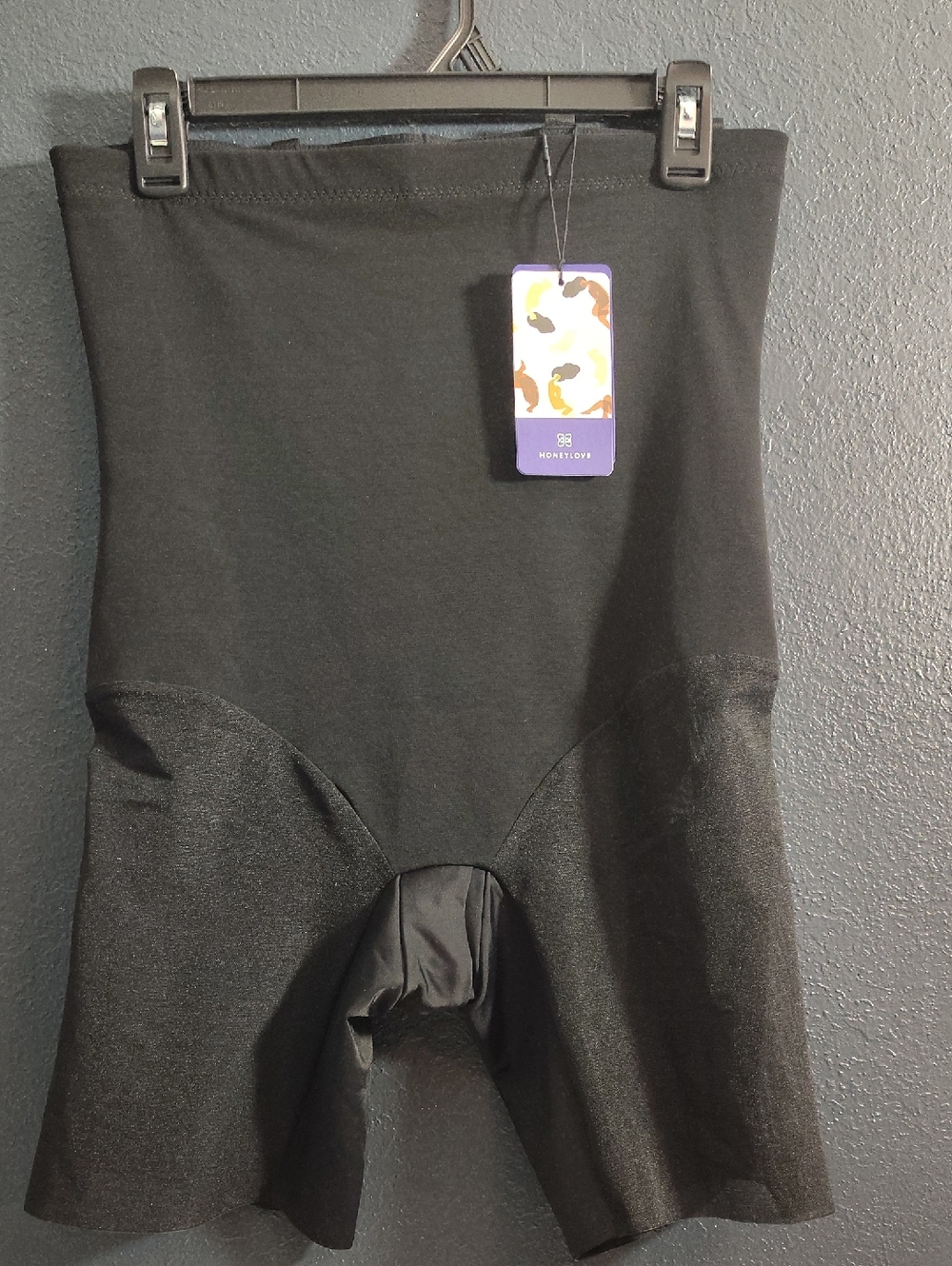 Honeylove Black Slimming Shaping High waisted Super Power Shapeware Short